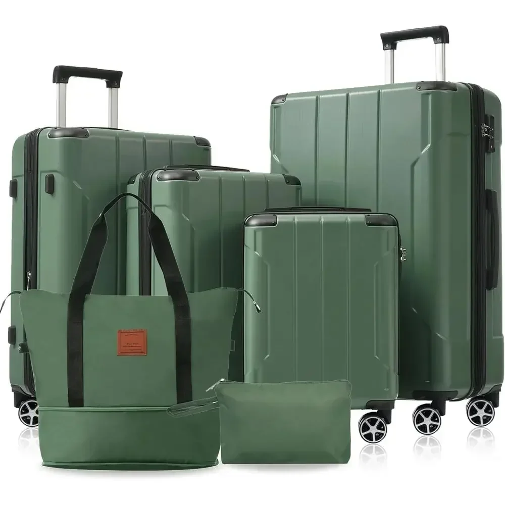 Expandable Hard Shell Luggage Set - Çift Tekerlekli, TSA Kilidi Olan, Genişletilebilir,