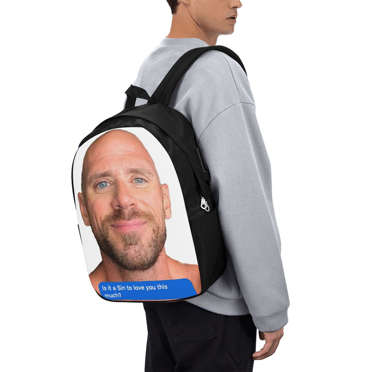 Travel Bags - Johnny Sins Flirty Text Bubble Sırt