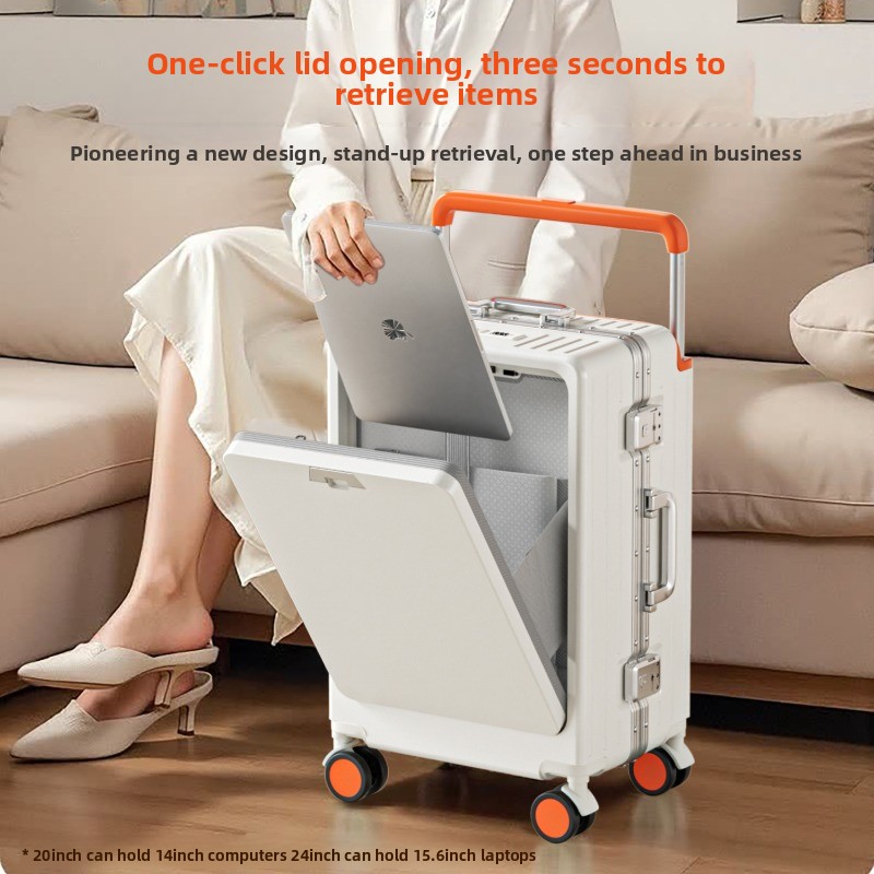 Spinner Wheel Rolling Suitcase 20 Inch - 20/24/26 inç Alüminyum Çerçeveli Bagaj, Ön