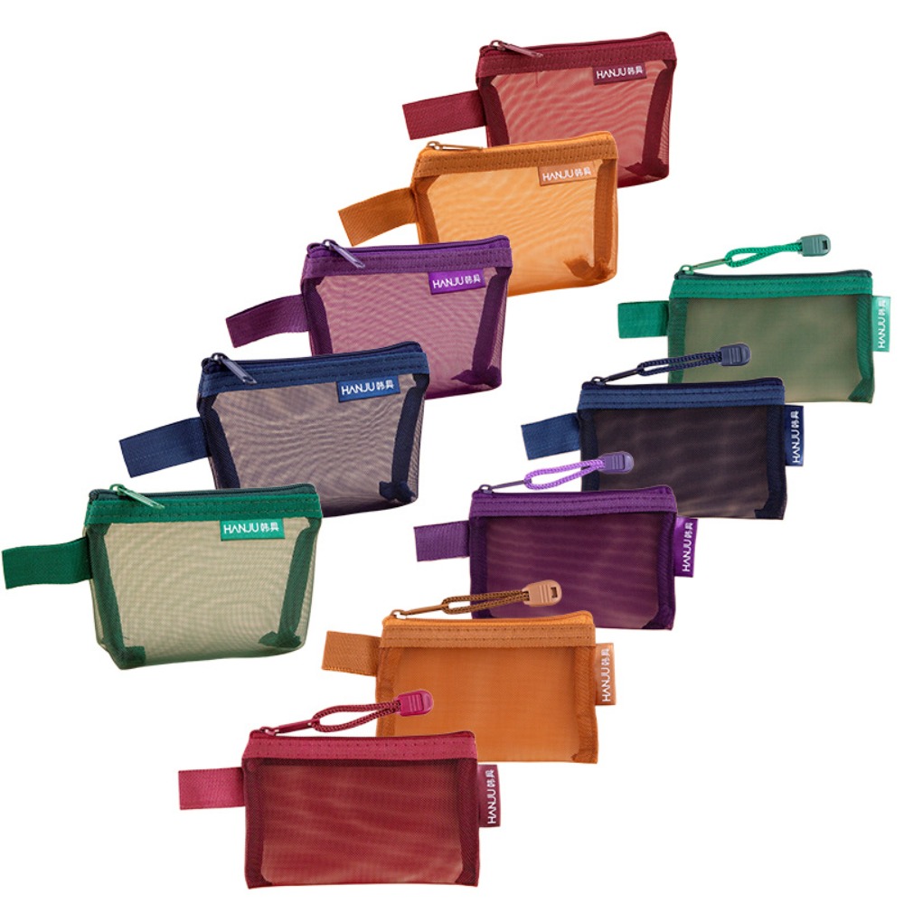Cosmetic Bags - Taşınabilir, File Kumaşlı, Seyahat İçin Kullanılabilen,