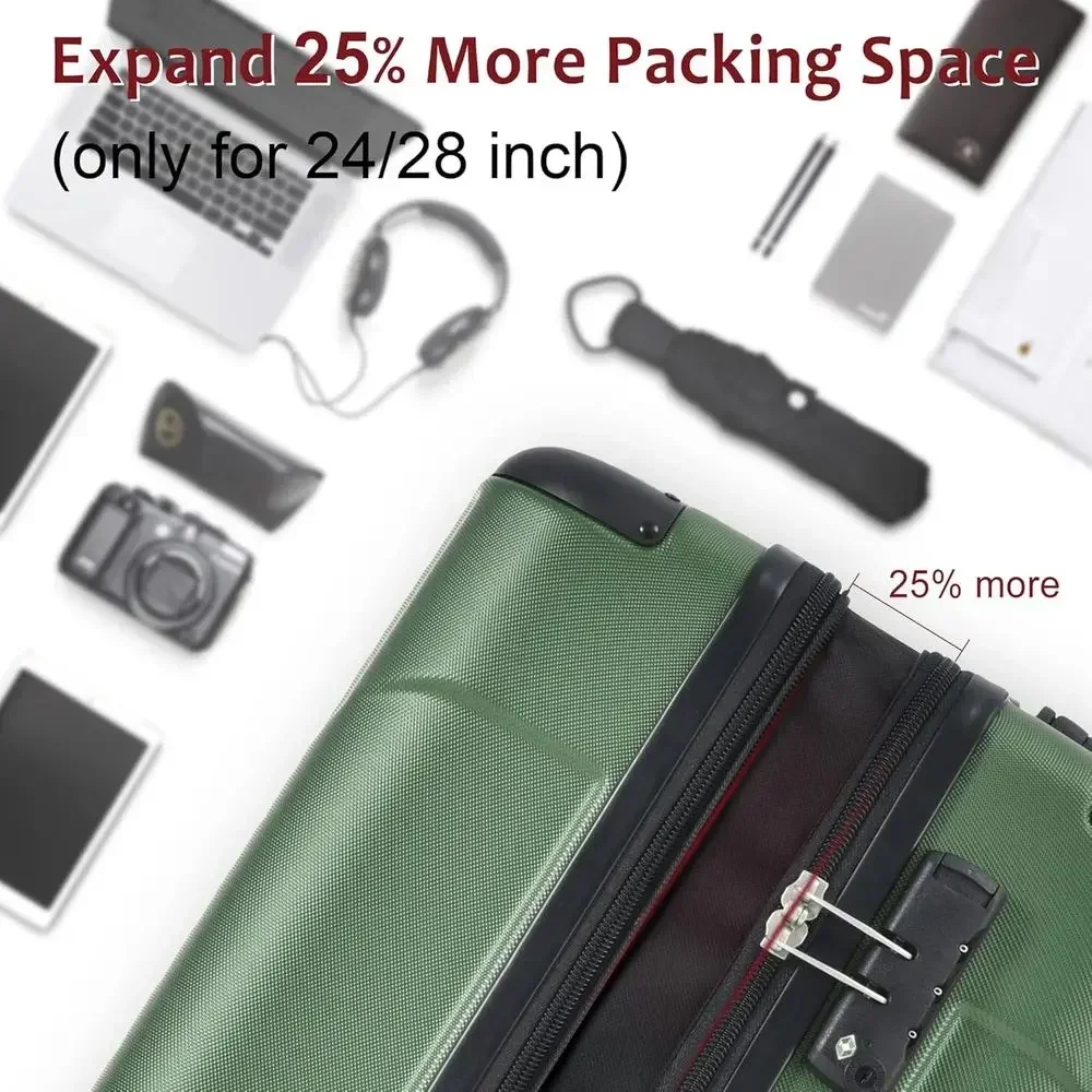 Çift Tekerlekli, TSA Kilidi Ol - Expandable Hard Shell Luggage Set incelemesi ve fiyatı