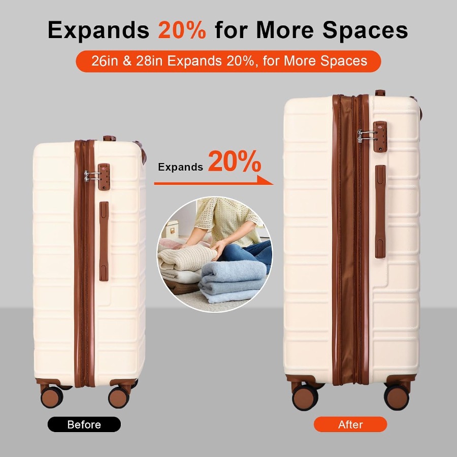 4 Parçalı Genişletilebilir ABS - Expandable Hard Shell Luggage Set incelemesi ve fiyatı