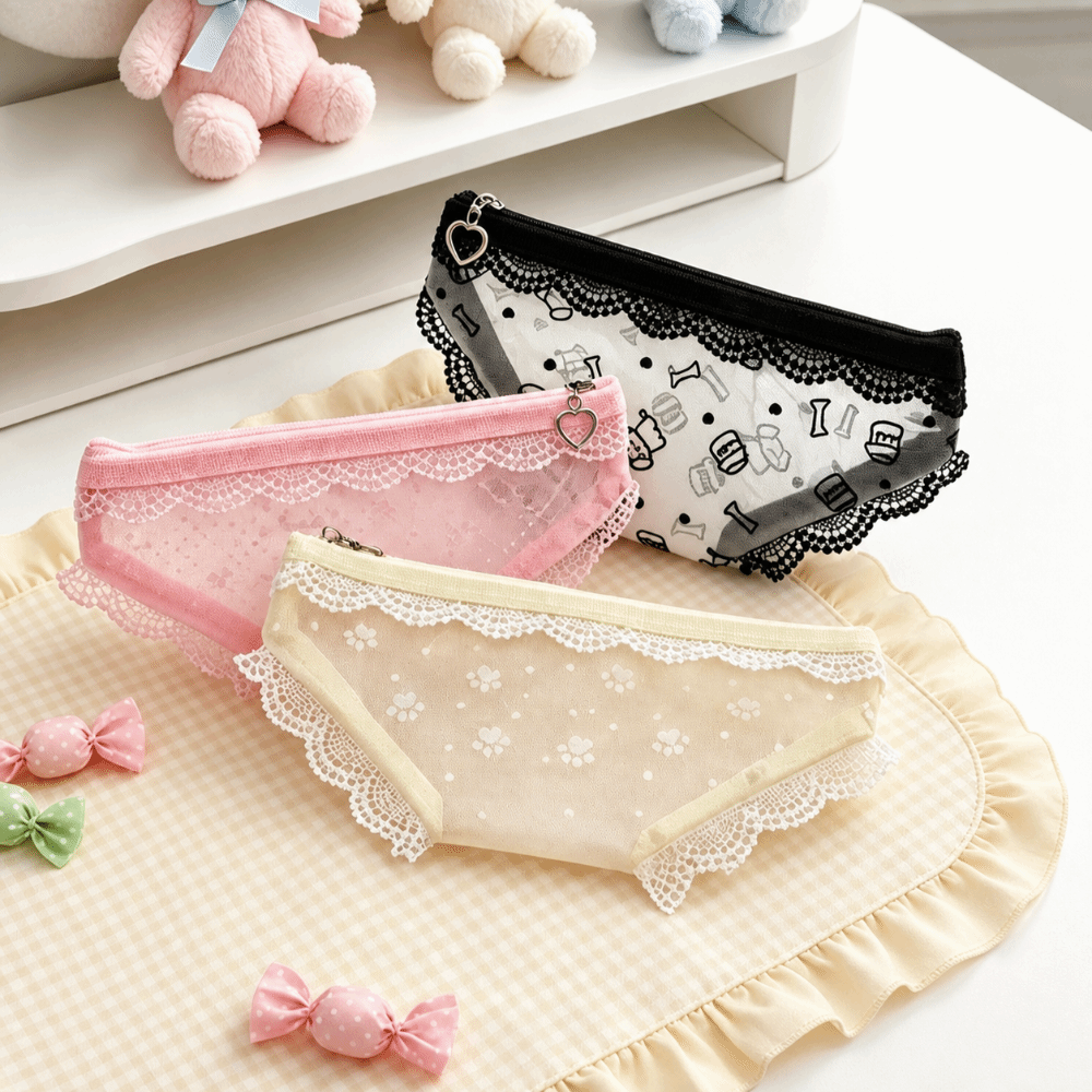 Şık Dantel Detaylı File Saklam - Cosmetic Bags incelemesi ve fiyatı
